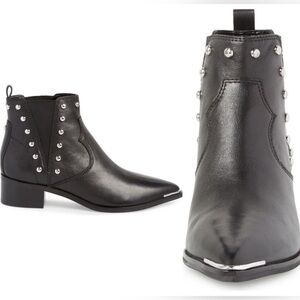 Marc Fisher Black Studded Ankle Booties. Perfect condition worn once. Size 9.